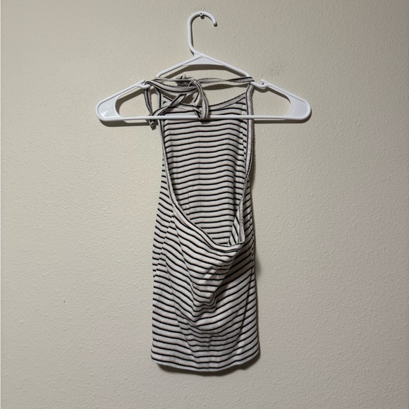 5/$55 !! 🔥 American eagle black and Cream Striped halter - Picture 2 of 3